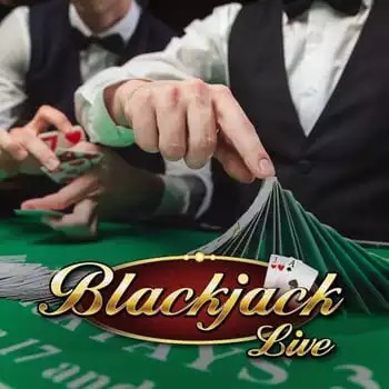Official Live Casino logo: Live Blackjack by Evolution at Vegasino Casino