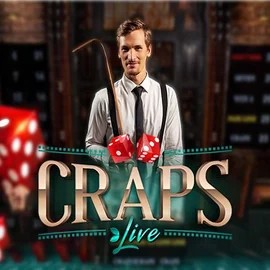 Live Casino logo of Live Craps from Evolution at Vegasino Casino
