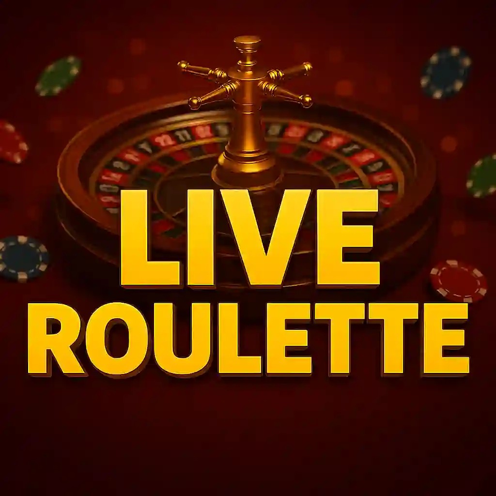 Live Roulette slot logo by Evolution at Vegasino Casino