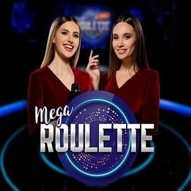 Mega Roulette logo by Pragmatic Play at Vegasino Casino