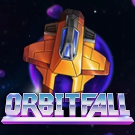 Orbitfall slot logo by ELK Studios at Vegasino CasinoOrbitfall